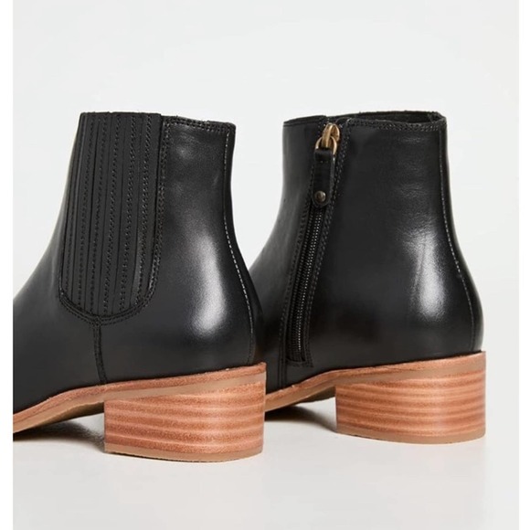 Soludos Black Leather Ankle Boots - Picture 2 of 9